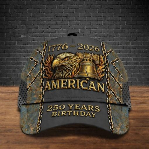 American 250 Years Birthday 1776-2026 Cap - Front View