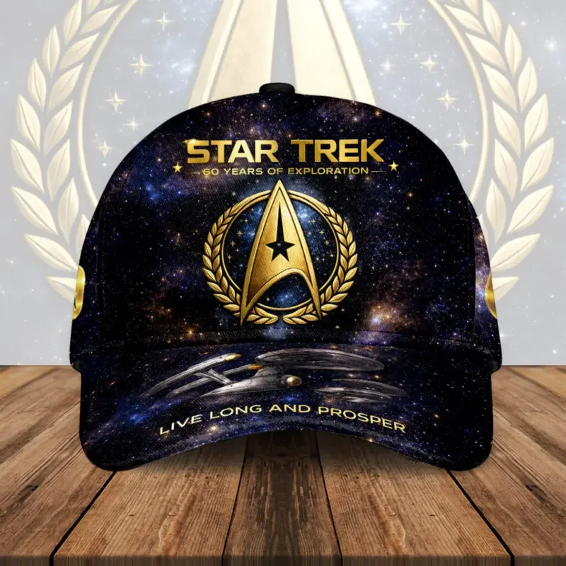 Star Trek 60 Years of Exploration Live Long and Prosper Cap - Front View