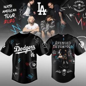 Avenged Sevenfold LA Dodgers North American Tour 2026 Baseball Jersey