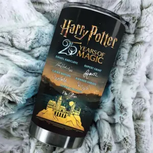 Harry Potter 25 Years of Magic Philosopher's Stone Signatures Tumbler - Detail View
