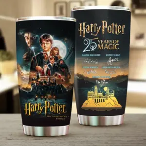 Harry Potter 25 Years of Magic Philosopher's Stone Signatures Tumbler - Front View