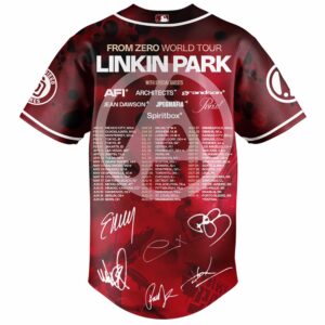 Linkin Park San Diego Padres From Zero World Tour Signatures Baseball Jersey