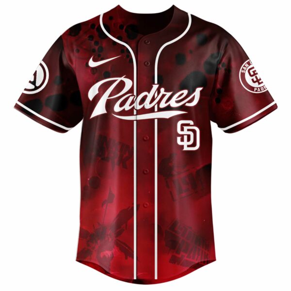 Linkin Park San Diego Padres From Zero World Tour Signatures Baseball Jersey - Detail View
