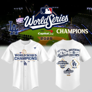 Los Angeles Dodgers 2025 World Series Champions Baseball Jersey