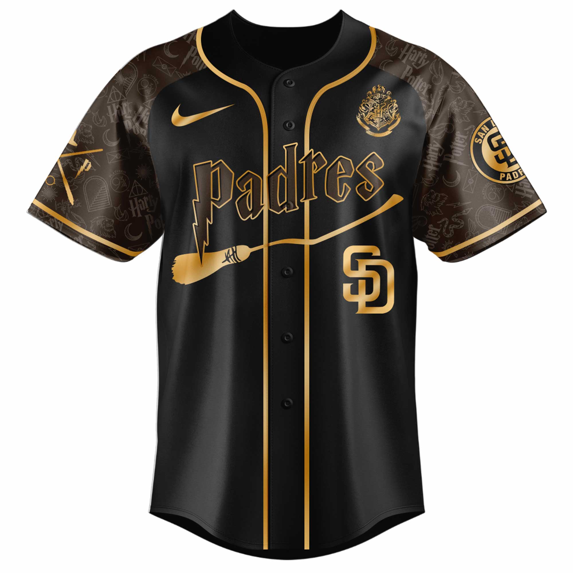 San Diego Padres Harry Potter Baseball Jersey - Detail View