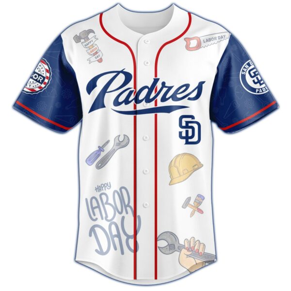 San Diego Padres Labor Day Baseball Jersey - Detail View