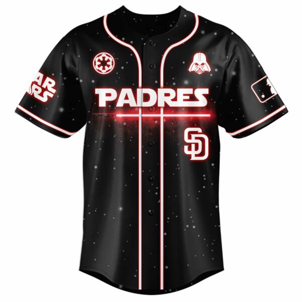 San Diego Padres Star Wars Night Game Baseball Jersey - Detail View