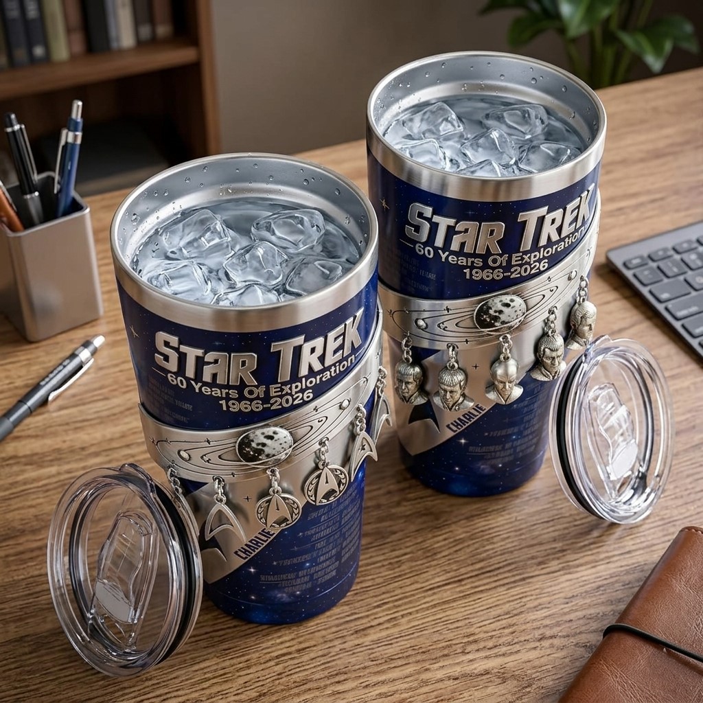 Star Trek 60 Years Of Exploration 1966-2026 Tumbler - Detail View