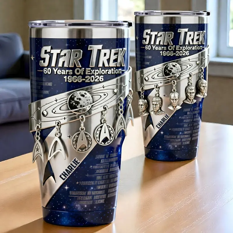 Star Trek 60 Years Of Exploration 1966-2026 Tumbler - Front View
