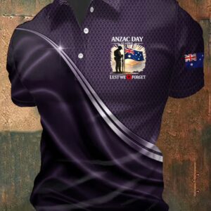 Anzac Day Australian Soldier Lest We Forget Polo Shirt