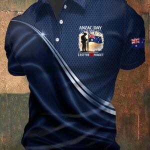 Anzac Day Australian Soldier Lest We Forget Polo Shirt