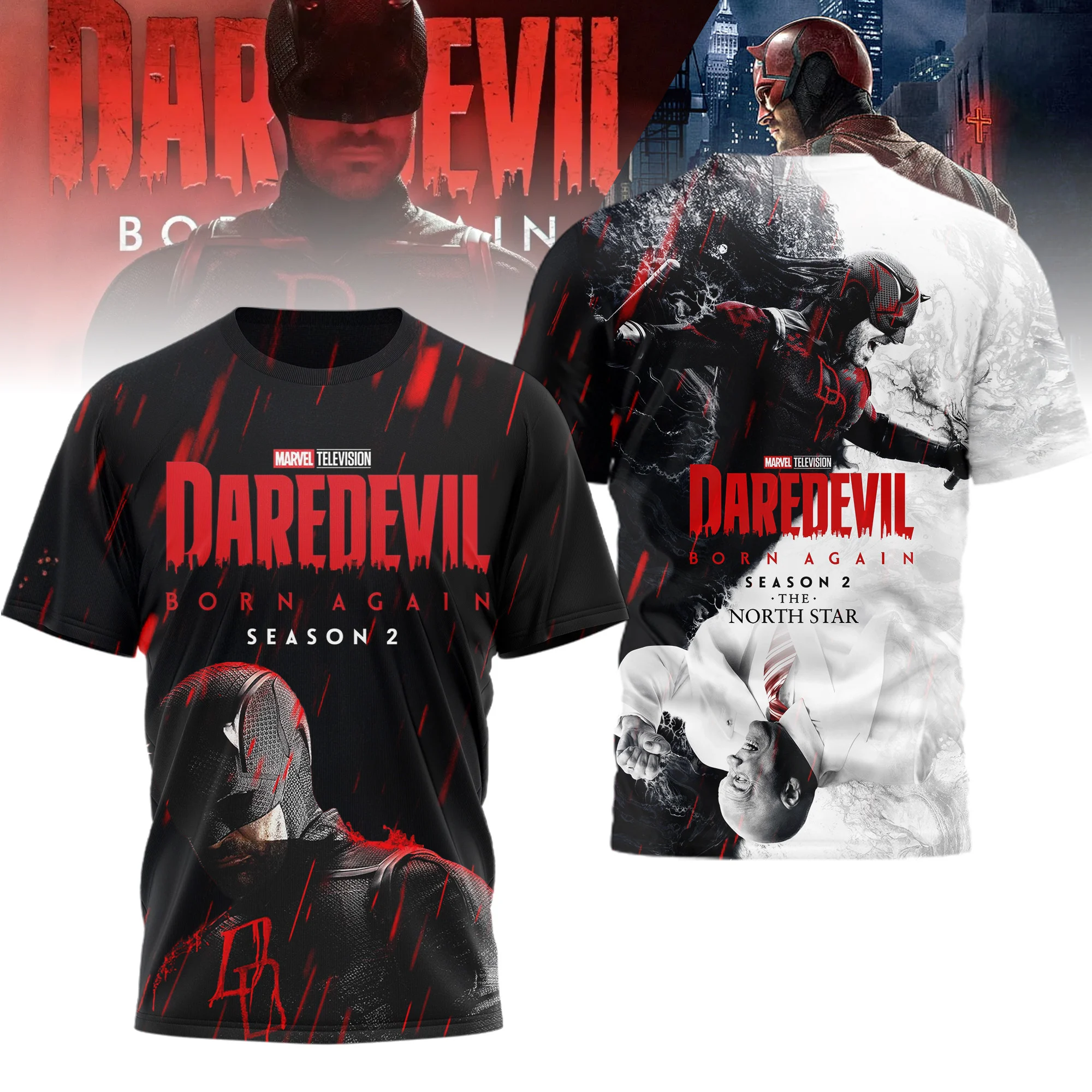 Daredevil Born Again Season 2 The North Star T-Shirt - Front View