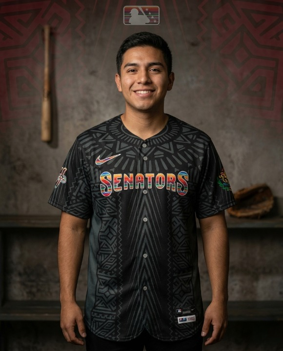 Harrisburg Senators Mexican Heritage Night Baseball Jersey - Detail View