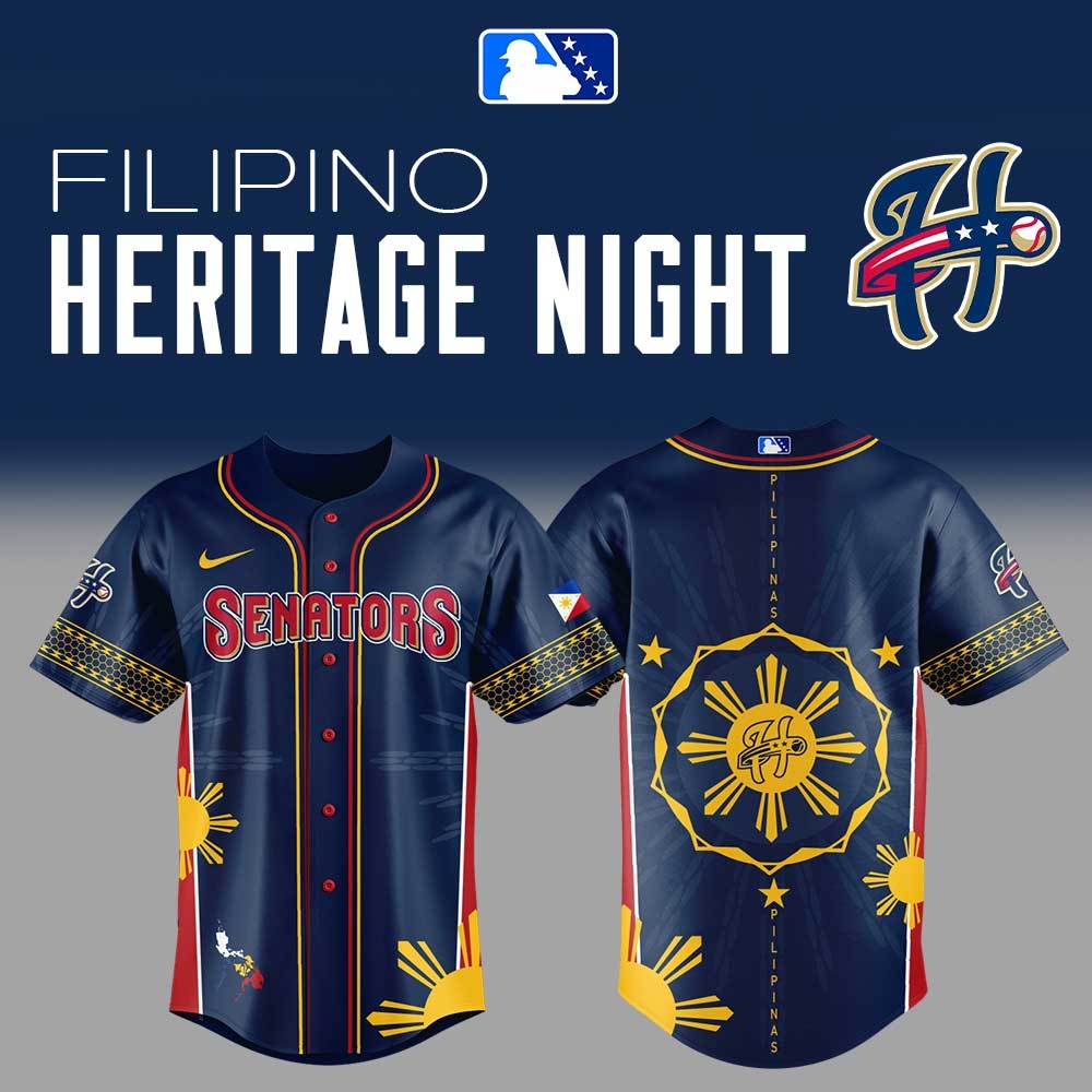Senators Filipino Heritage Night Baseball Jersey - Front View