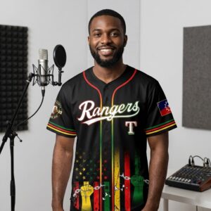 Texas Rangers Juneteenth Freedom Day Baseball Jersey