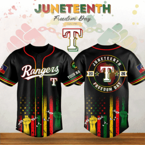 Texas Rangers Juneteenth Freedom Day Baseball Jersey