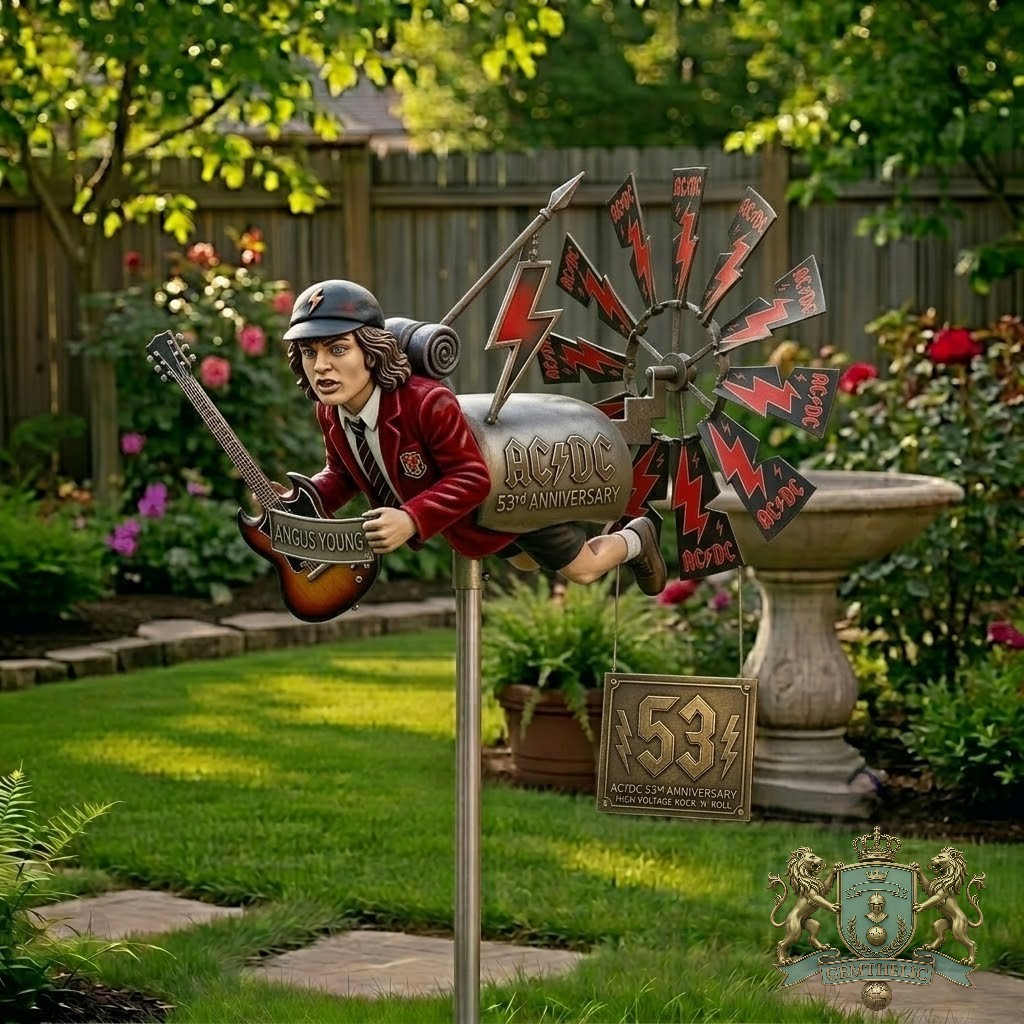 AC/DC 53rd Anniversary Wind Spinner - Front View