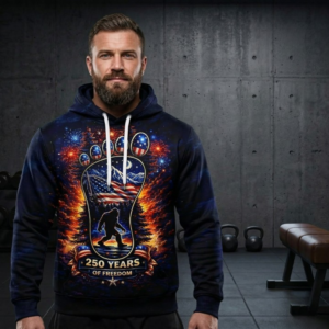 Bigfoot 250 Years Of Freedom American Patriot Hoodie