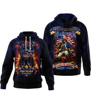 Bigfoot 250 Years Of Freedom American Patriot Hoodie