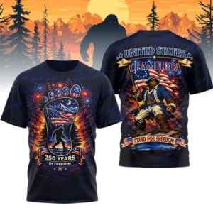 Bigfoot 250 Years Of Freedom T-Shirt
