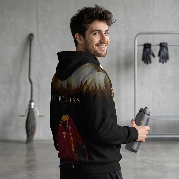 Harry Potter and the Philosopher's Stone It Begins Hoodie - Detail View