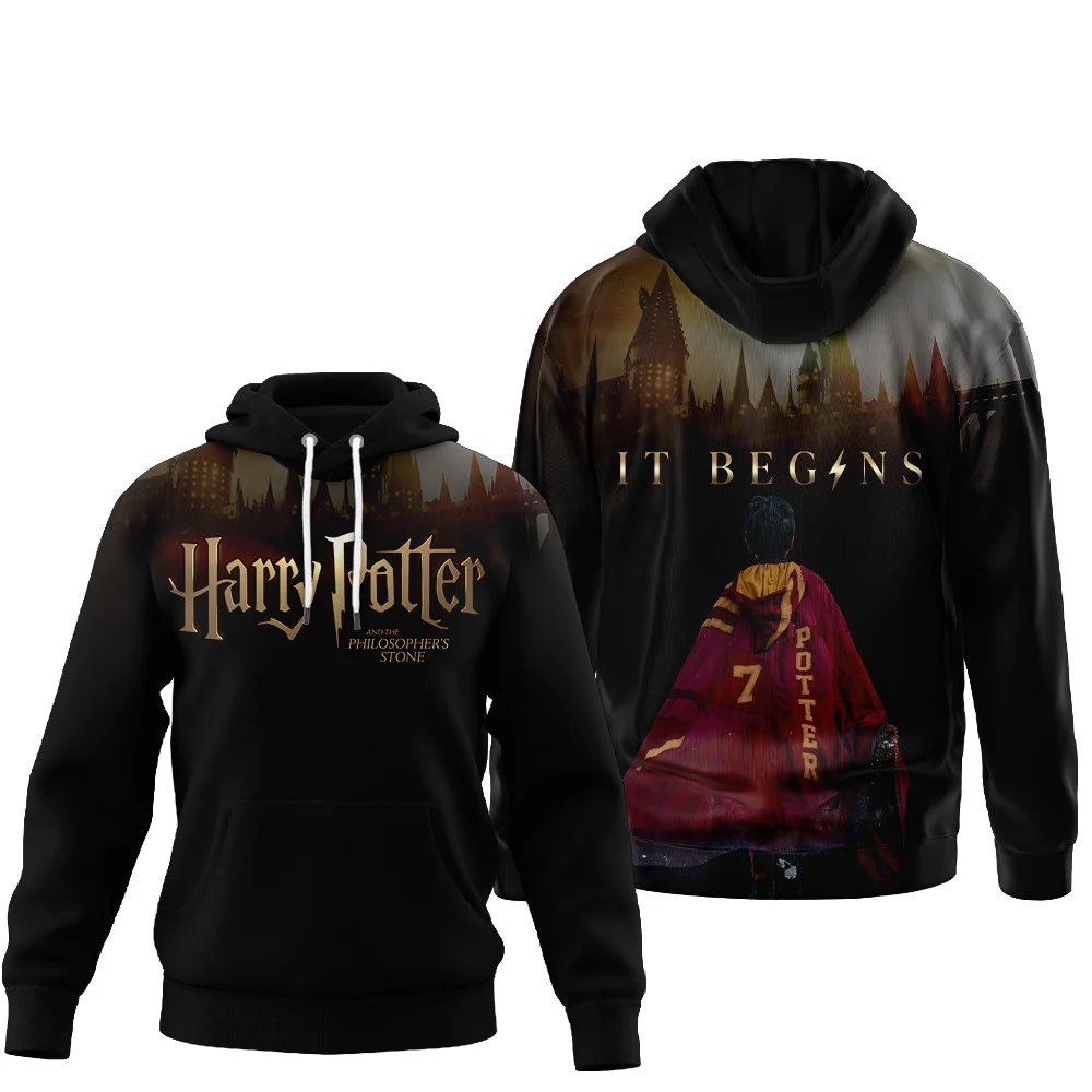 Harry Potter and the Philosopher's Stone It Begins Hoodie - Front View