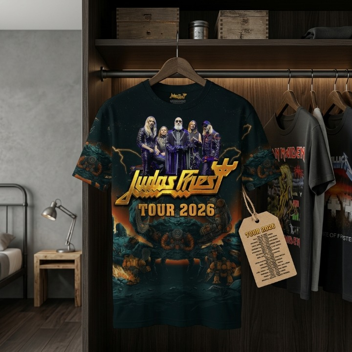 Judas Priest Tour 2026 T-Shirt - Front View