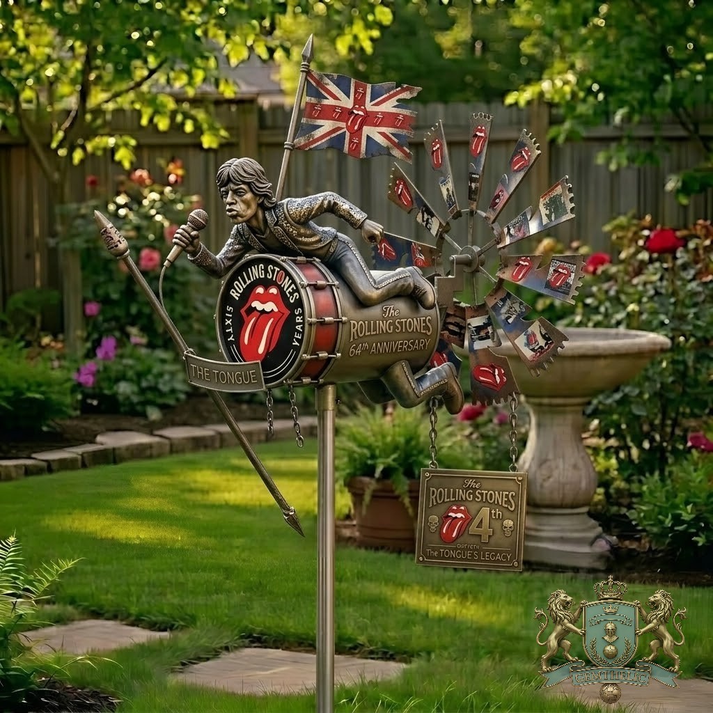 The Rolling Stones 64th Anniversary The Tongue's Legacy Wind Spinner - Front View