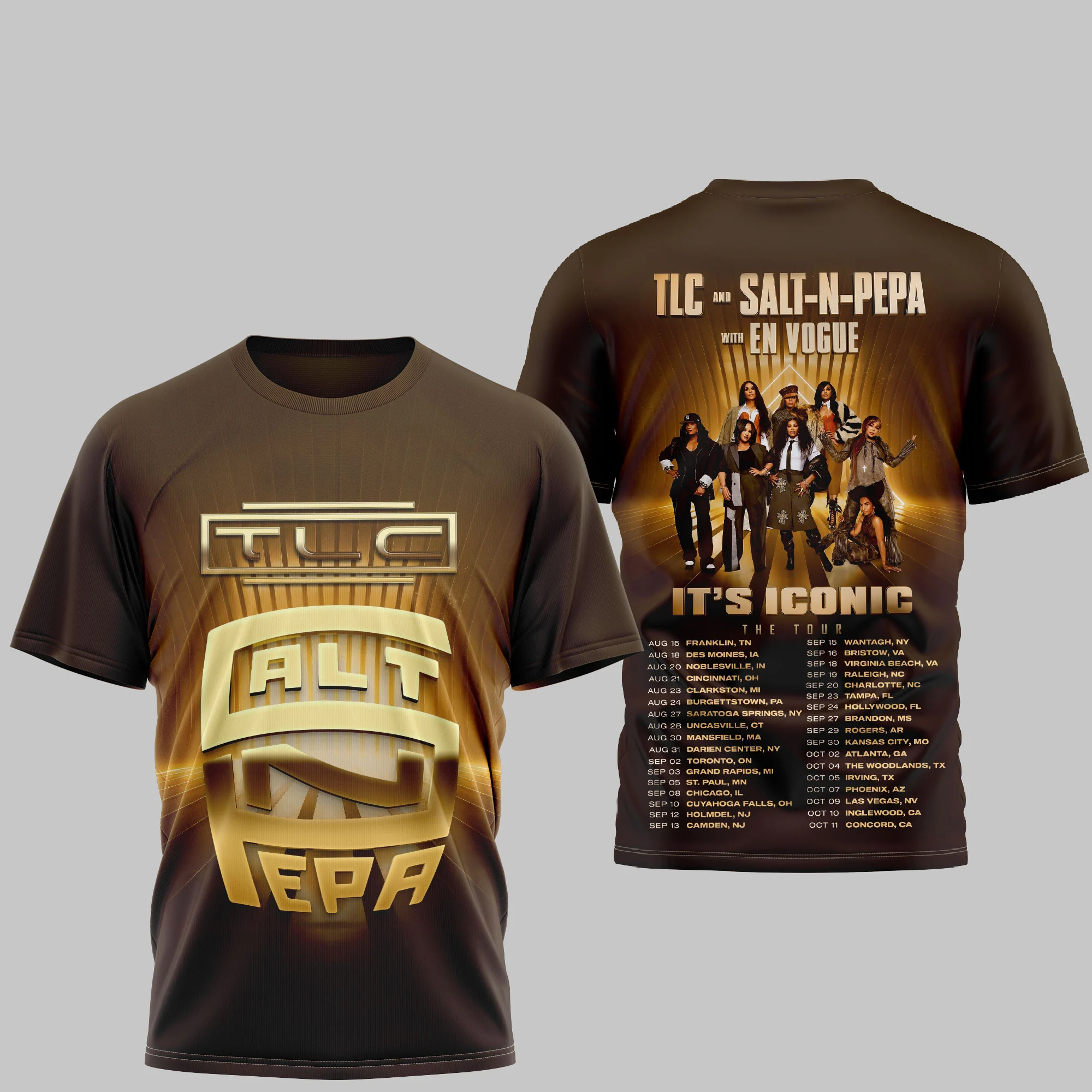 TLC and Salt-N-Pepa with En Vogue It's Iconic The Tour T-Shirt - Front View
