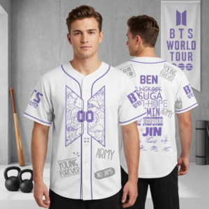 BTS World Tour Young Forever Signatures Baseball Jersey