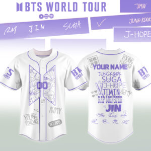 BTS World Tour Young Forever Signatures Baseball Jersey