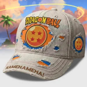 Dragon Ball Kamehameha Distressed Hat