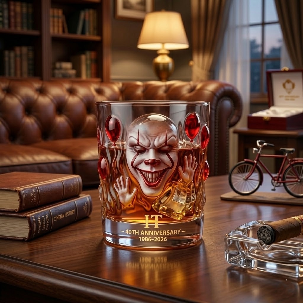 IT 40th Anniversary 1986-2026 Whiskey Glass - Detail View