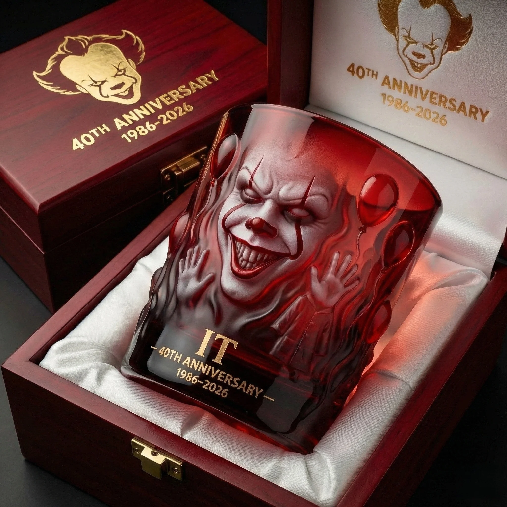 IT 40th Anniversary 1986-2026 Whiskey Glass - Front View