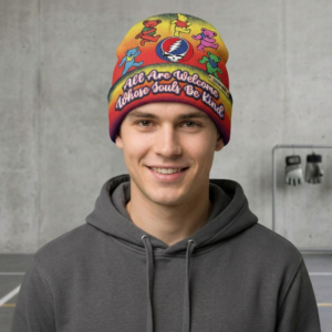Personalized Grateful Dead All Are Welcome Whose Souls Be Kind Beanie