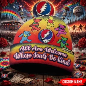 Personalized Grateful Dead All Are Welcome Whose Souls Be Kind Beanie
