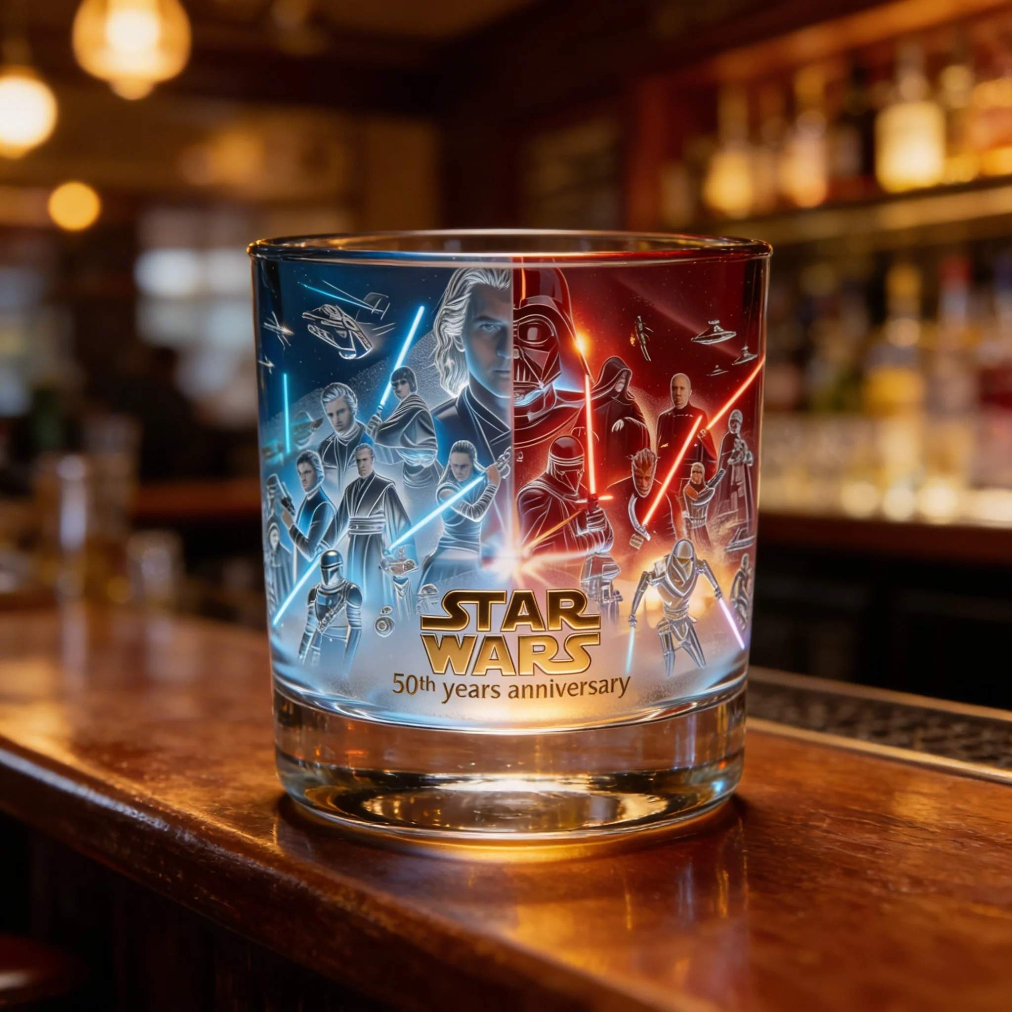Star Wars 50th years anniversary Whiskey Glass - Front View