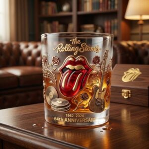 The Rolling Stones 64th Anniversary 1962-2026 Whiskey Glass