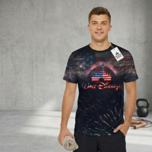 Walt Disney 250 Years Of Freedom American Flag T-Shirt