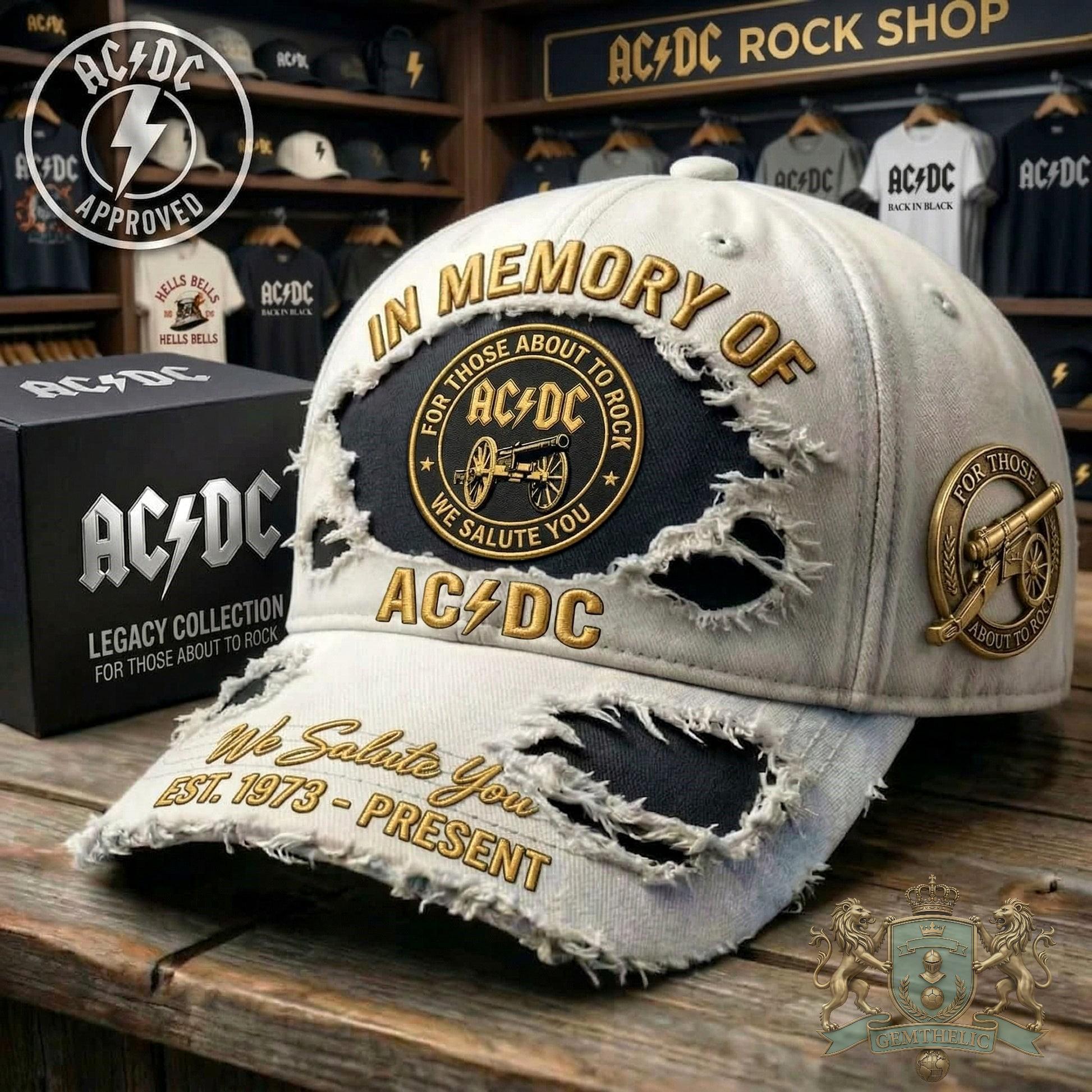 AC/DC We Salute You Legacy Collection Distressed Cap - Detail View