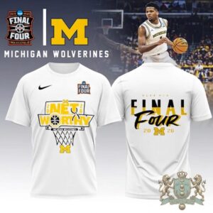 Michigan Wolverines 2026 Men's Final Four Indianapolis Net Worthy T-Shirt