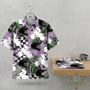 Motocross Tropical Checkered Flag Hawaiian Shirt