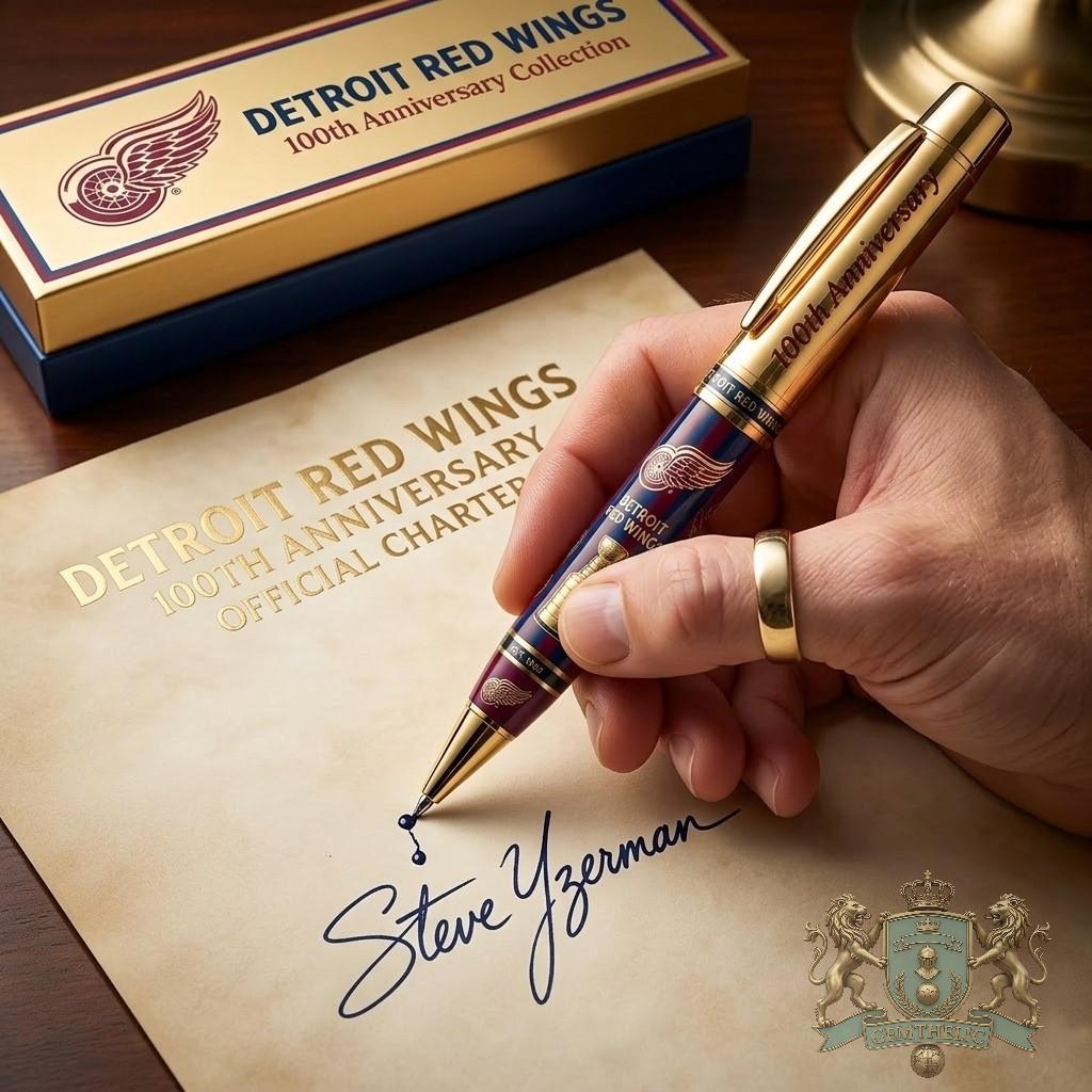 Detroit Red Wings 100th Anniversary Collection Pen - Detail View