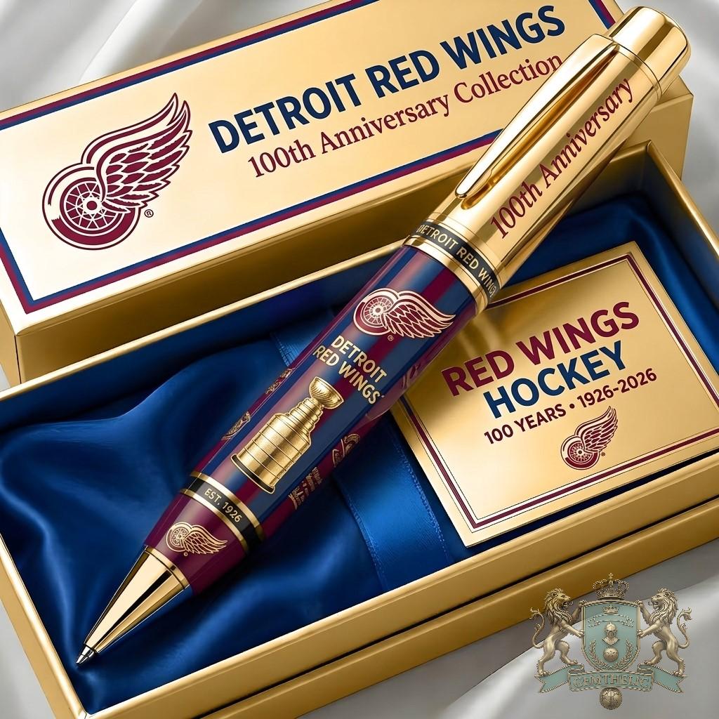 Detroit Red Wings 100th Anniversary Collection Pen - Front View