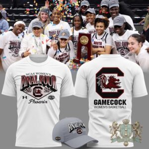 South Carolina Gamecocks NCAA Women's Final Four 2026 Phoenix T-Shirt And Cap