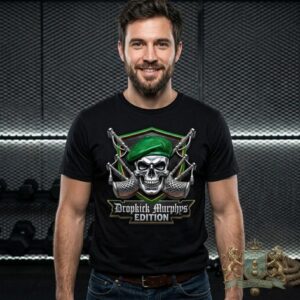 Dropkick Murphys Skull Green Beret Bagpipes Edition T-Shirt