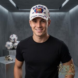 FC Barcelona Barça Est. 1899 Distressed Baseball Cap