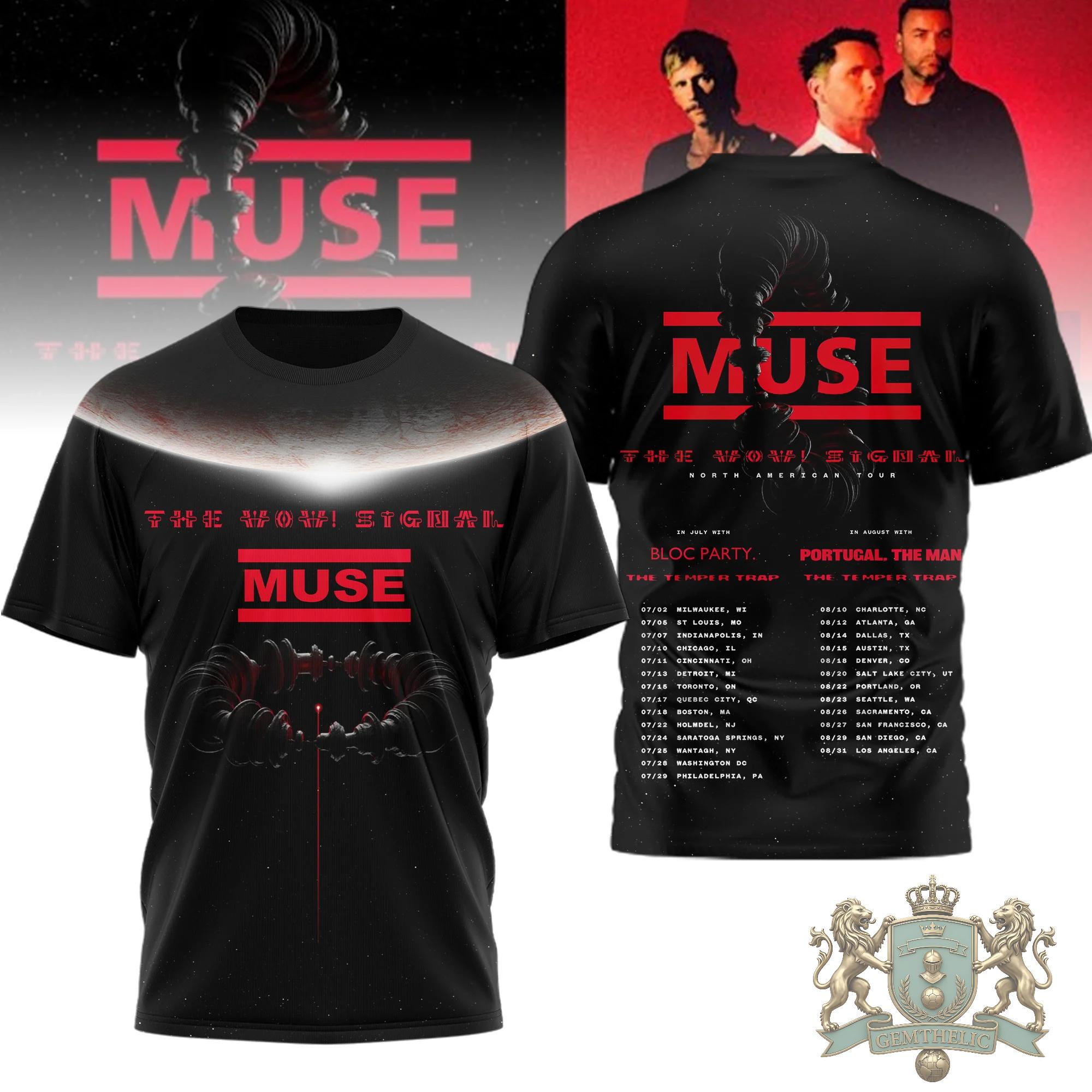 Muse The Wow! Signal North American Tour T-Shirt - Front View