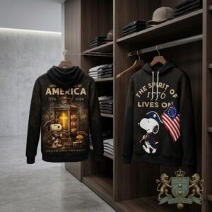 Snoopy The Spirit Of 1776 250th Anniversary Hoodie