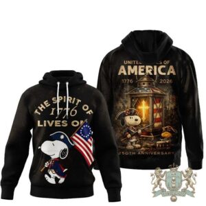 Snoopy The Spirit Of 1776 250th Anniversary Hoodie